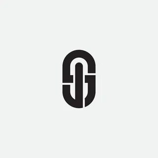 Initial letter JS or SJ monogram logo design. 