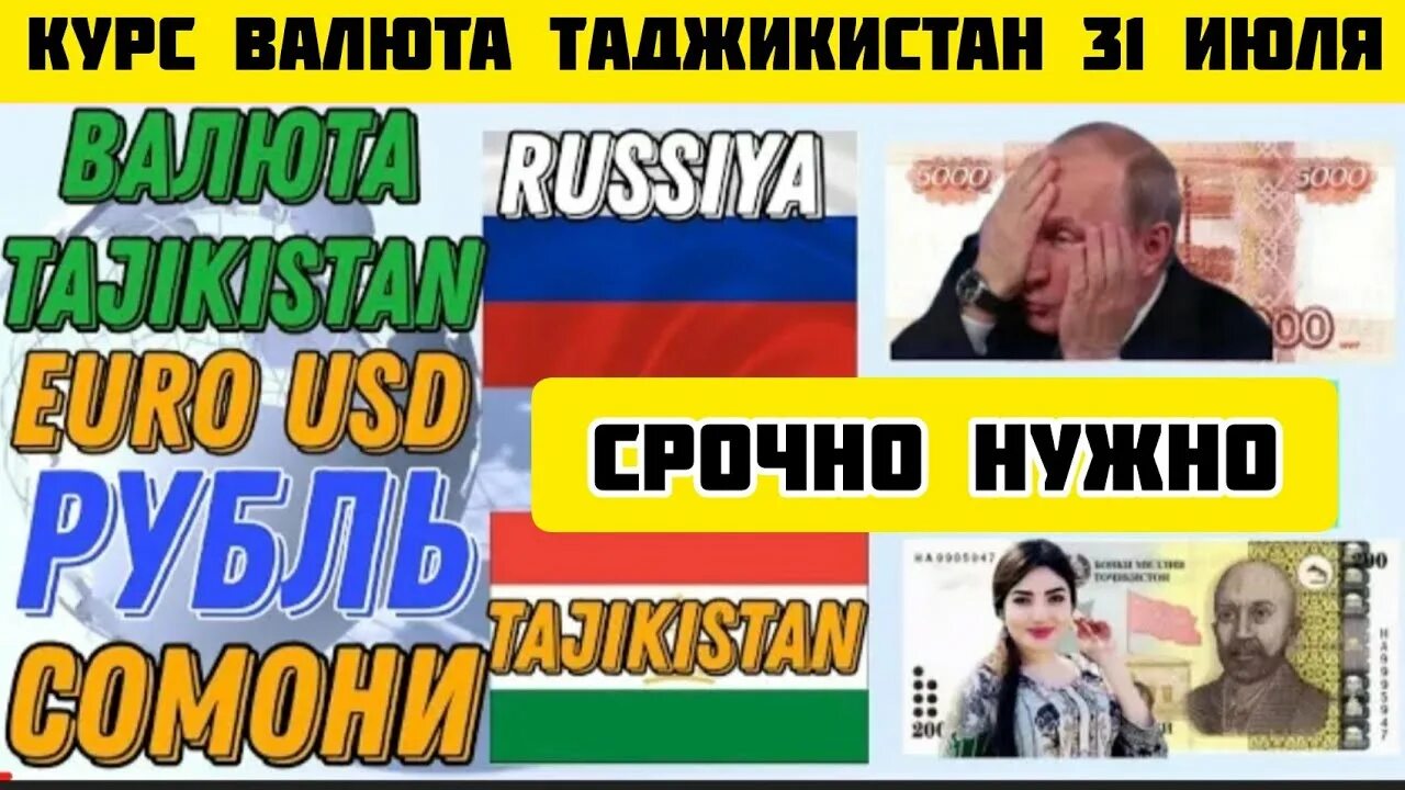 Валюта Таджикистана. Курби асъор имруз доллар. Валюта рубл таджик. Курби рубл Сомони.