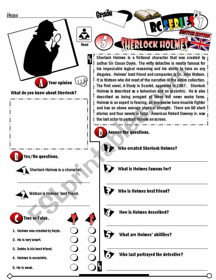 Выберите правильную форму прилагательного sherlock holmes was. Задания sherlock holmes. sherlock worksheets. sherlock holmes worksheets.