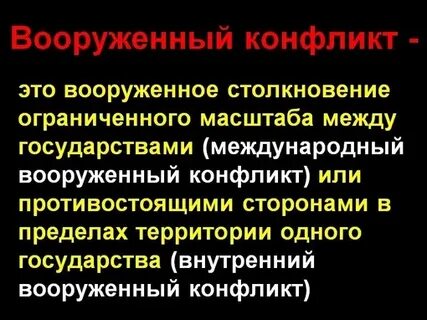 Современные международные вооруженные конфликты