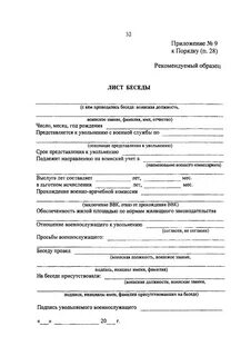 Лист беседы