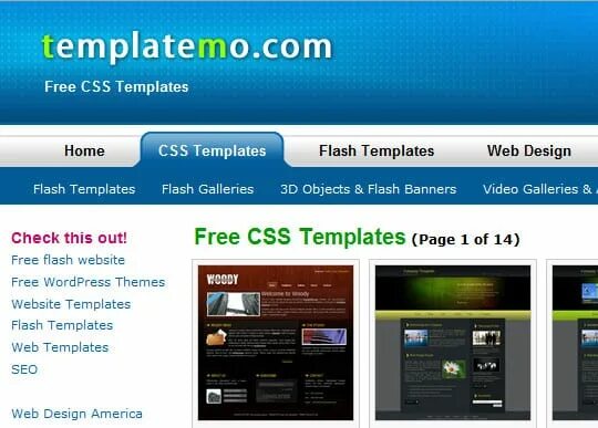 Flash и html баннеры. Templatemo. Site 23