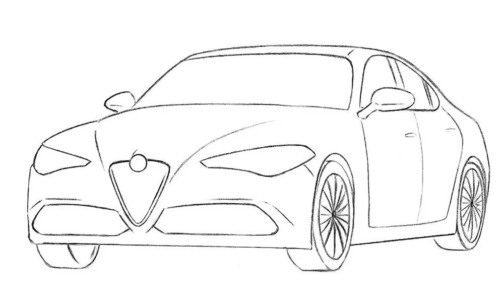 Картинки легкой машины. Автомобиль рисунок. Рисунок автомобиля карандашом. Эскиз машины легкий.