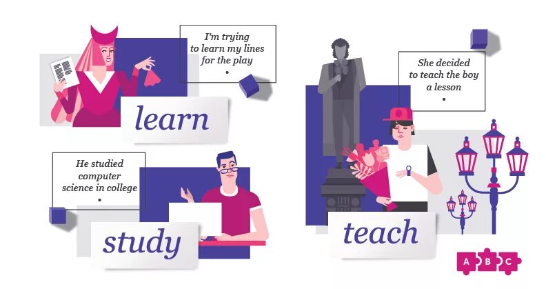 Study learn teach разница. Разница между learn и study. Learn study разница. Глаголы study learn teach.