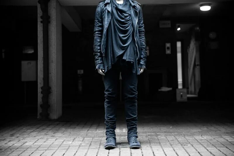 Male Streetwear aesthetic. Dark Vest. Dark wear