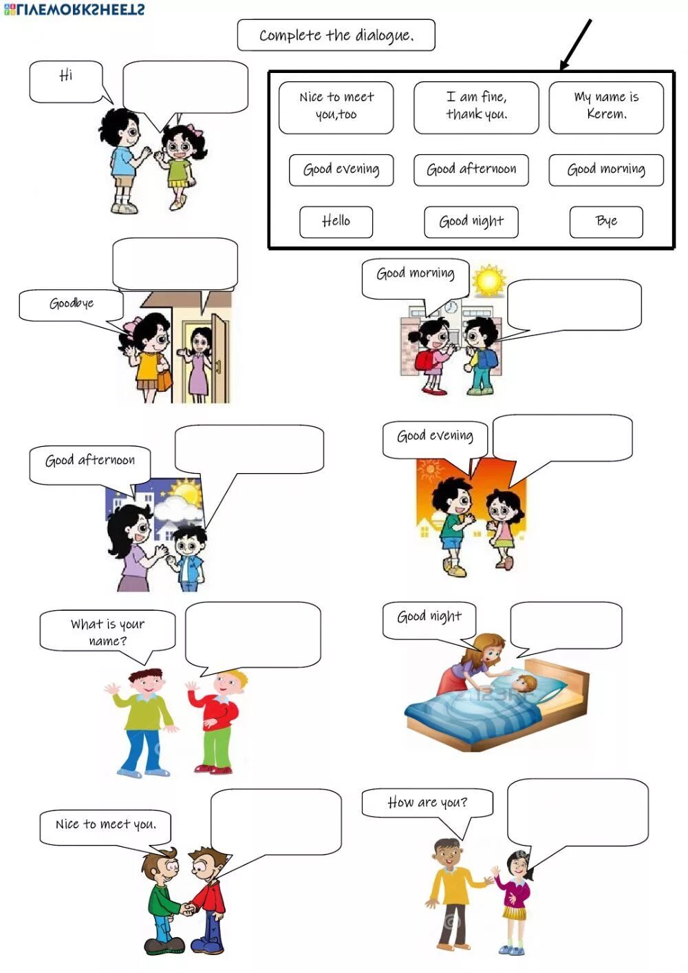 Complete the good. Greetings задания для детей. Greetings in English for Kids. Worksheets Приветствие. Greetings упражнения.