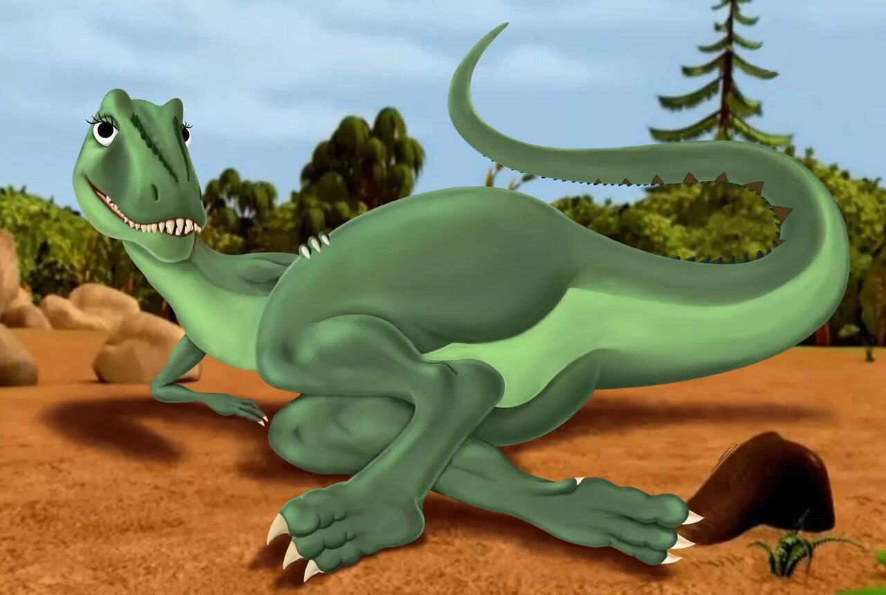Динозавры женщины. Поезд динозавров гигантозавр.