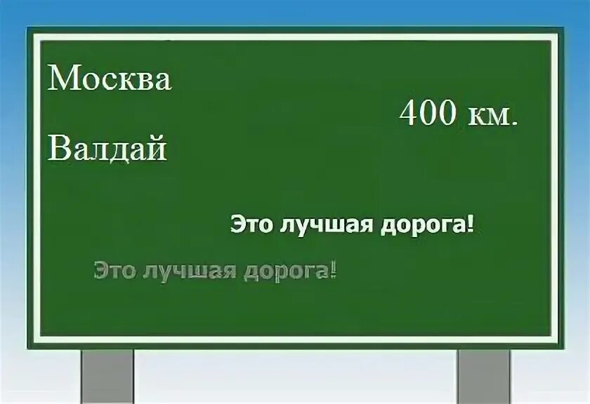 Москва валдай расстояние на машине