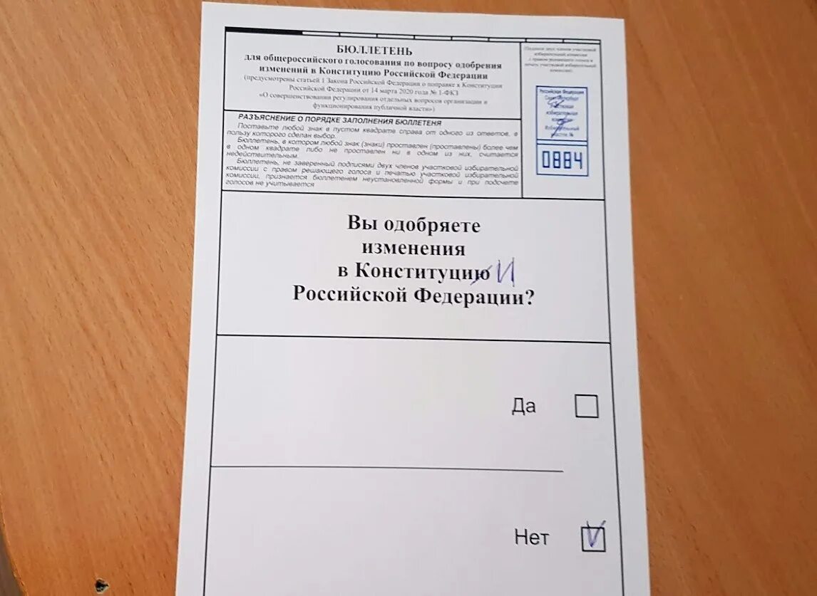 Голосование два бюллетеня