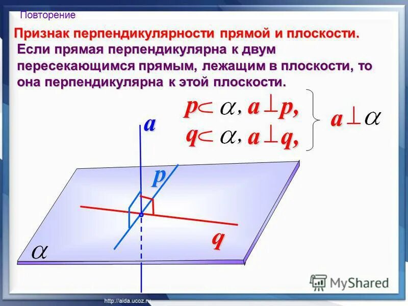 Общий перпендикуляр скрещивающихся прямых