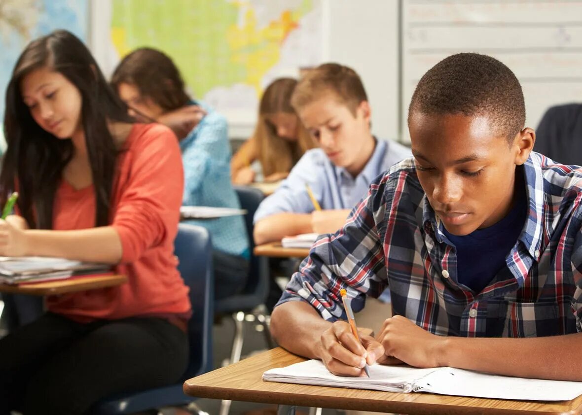 Students pass the exam. Students pass the exam