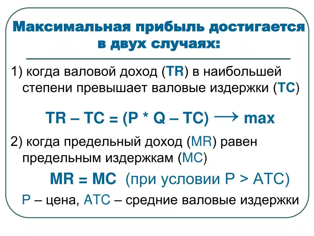 Максимальная рентабельность