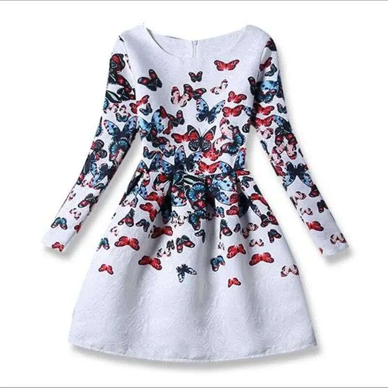 Платье для девочки с принтом. Платье для девочки с принтом. Цветные платья для девочек. Детское платье с цветочным принтом. Платье для девочки с принтом.