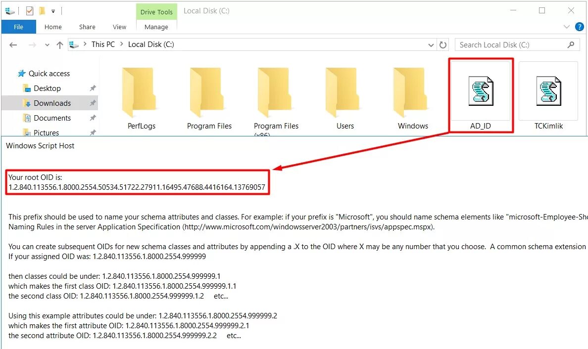Directory attribute. Directory attribute