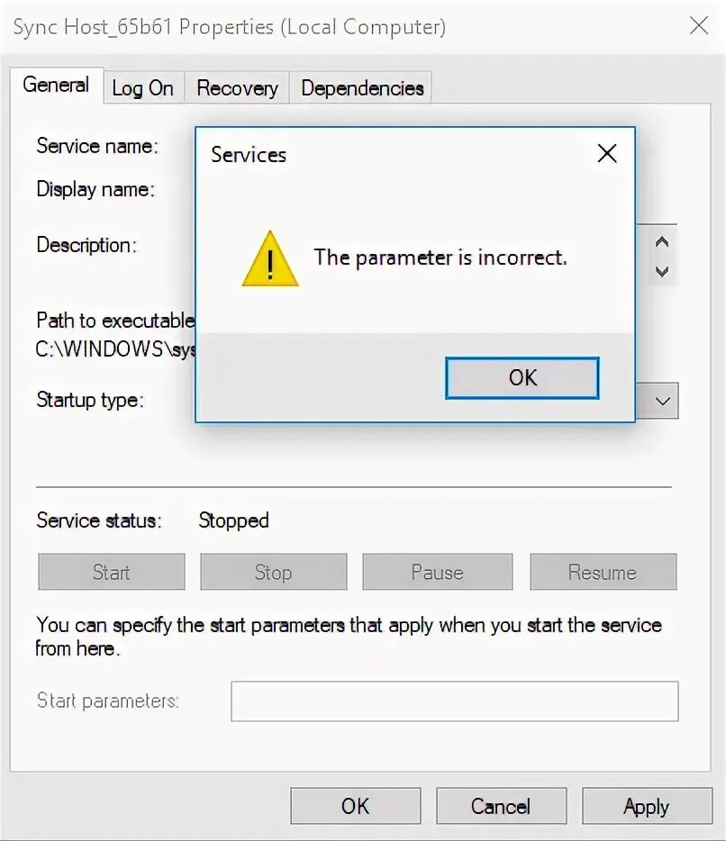 Error 1 parameters error. Error 1 parameters error