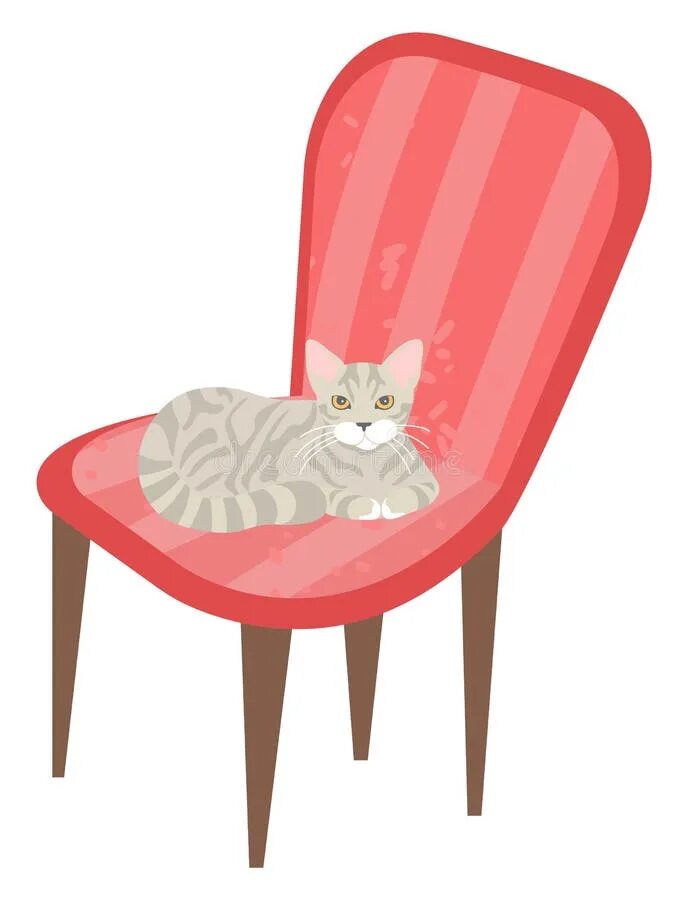 The cat is the chair. Кошка на стуле. Кошка сидит в кресле рисунок. Кошка сидит на стуле рисунок. Кот сидит нога на ногу рисунок.