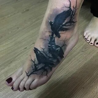 Crow foot tattoo