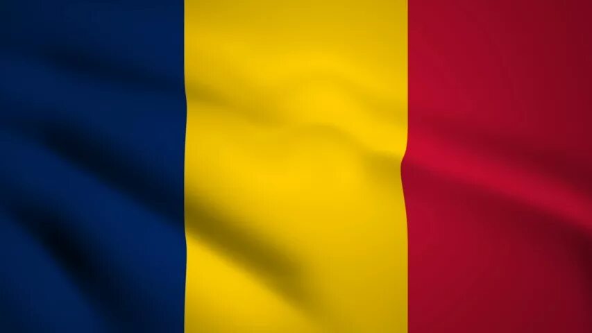 Chad flag Motion video waving in wind. Flag Closeup 1080p HD footage. stock clip