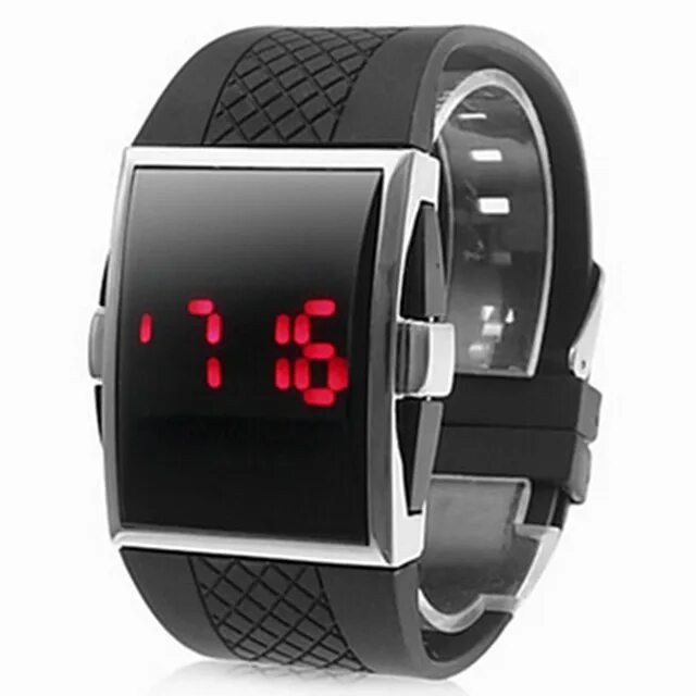 Черные электронные часы iss1678. Наручные часы led watch н6104-1 черные. Часы лед вотч черный квадратные. Электронные наручные часы с красным циферблатом