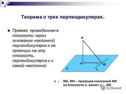 Плоскость перпендикулярна плоскости если c равно