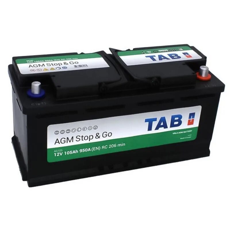 Аккумулятор tab agm stop go. Topla agm stop&amp;go (l6 agm ed) 105 ач 950 а. аккумулятор l6 393*175*190 agm. аккумулятор l6 agm. moll start-stop agm 105r+ 950a (393x175x190).