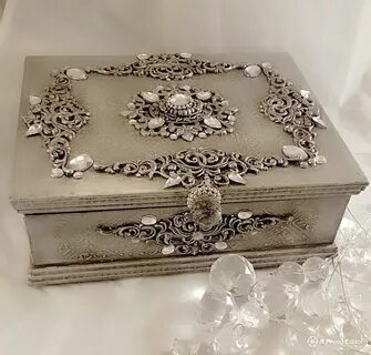 Украшение шкатулок из картона