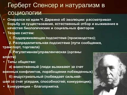 Социологическая теория спенсера