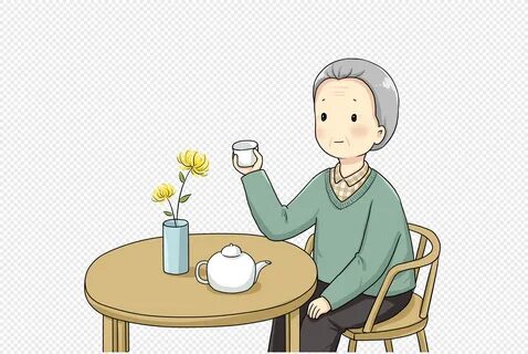 He drink tea