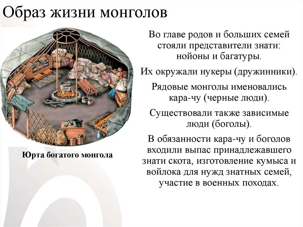 Образ жизни монголов