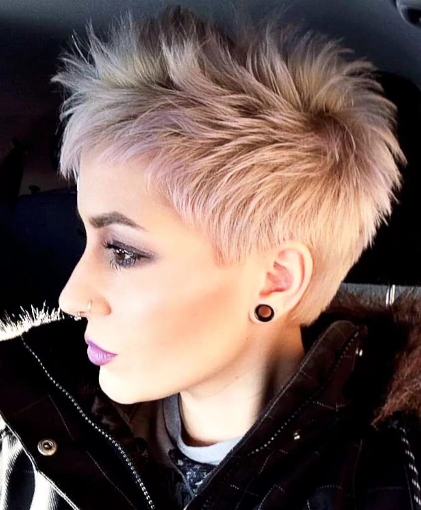 Креативные стрижки для женщины. Edgy Pixie.