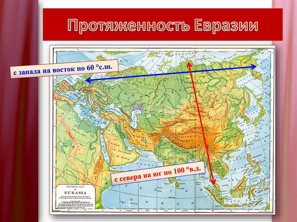 Протяженность Евразии с севера на Юг и с Запада на Восток. Протяженность материка Евразия. Протяженность материка Евразия с Запада на Восток. Протяжённость материка Евразии с севера на Юг и с Запада на Восток.