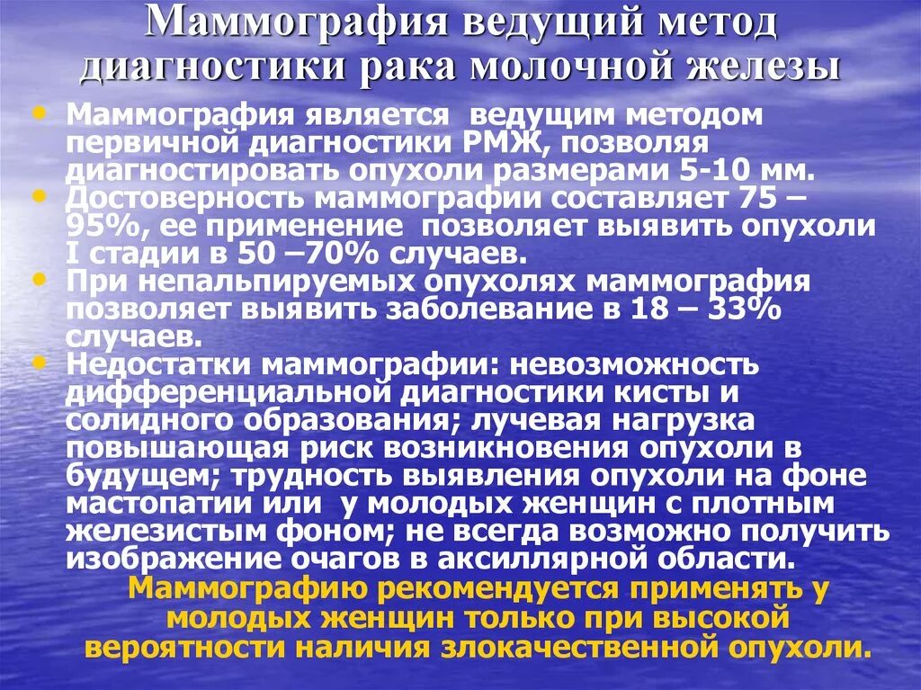 Маммография тесты