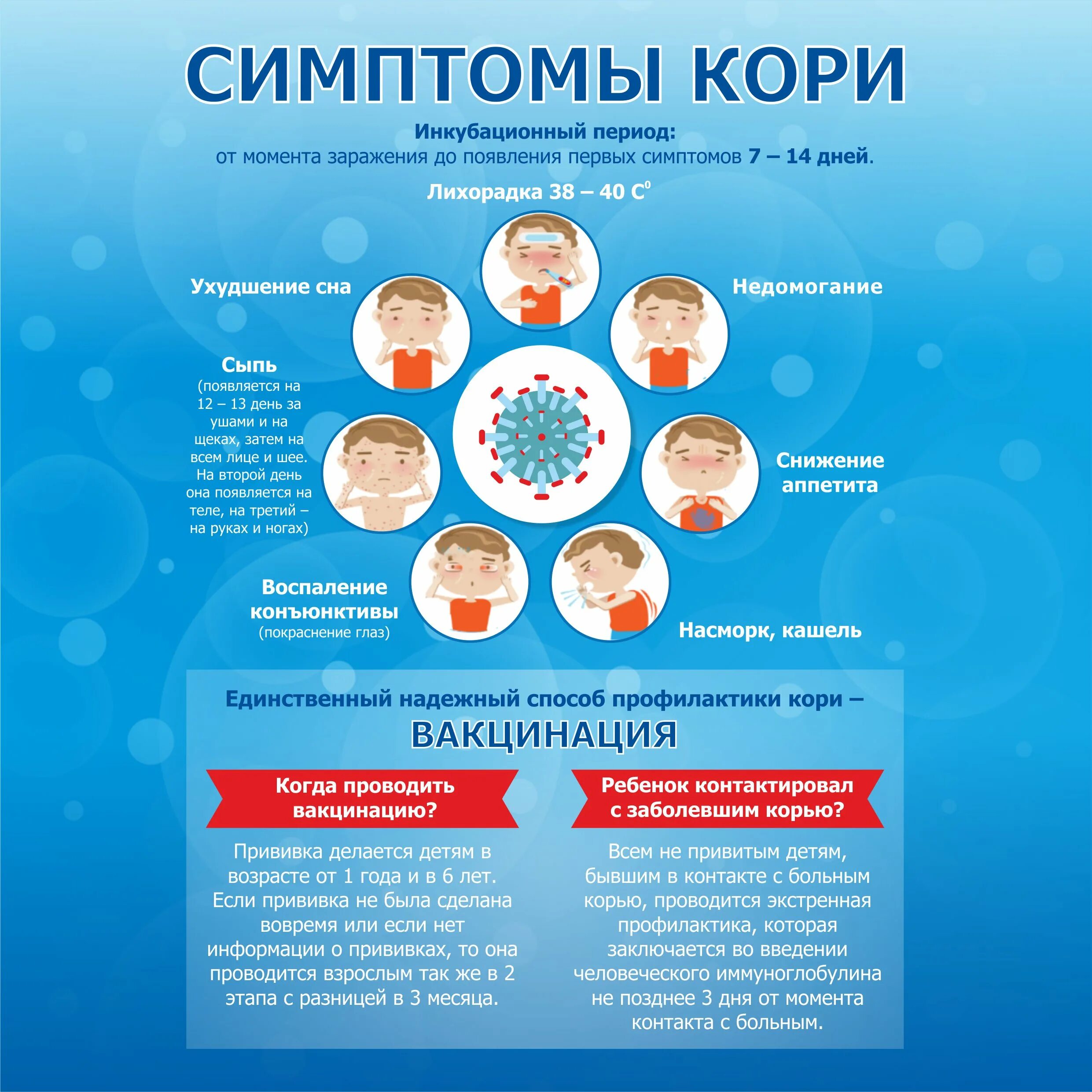 Через сколько можно заболеть корью