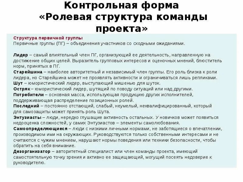 Участники проекта структура команды Структура команда проекта