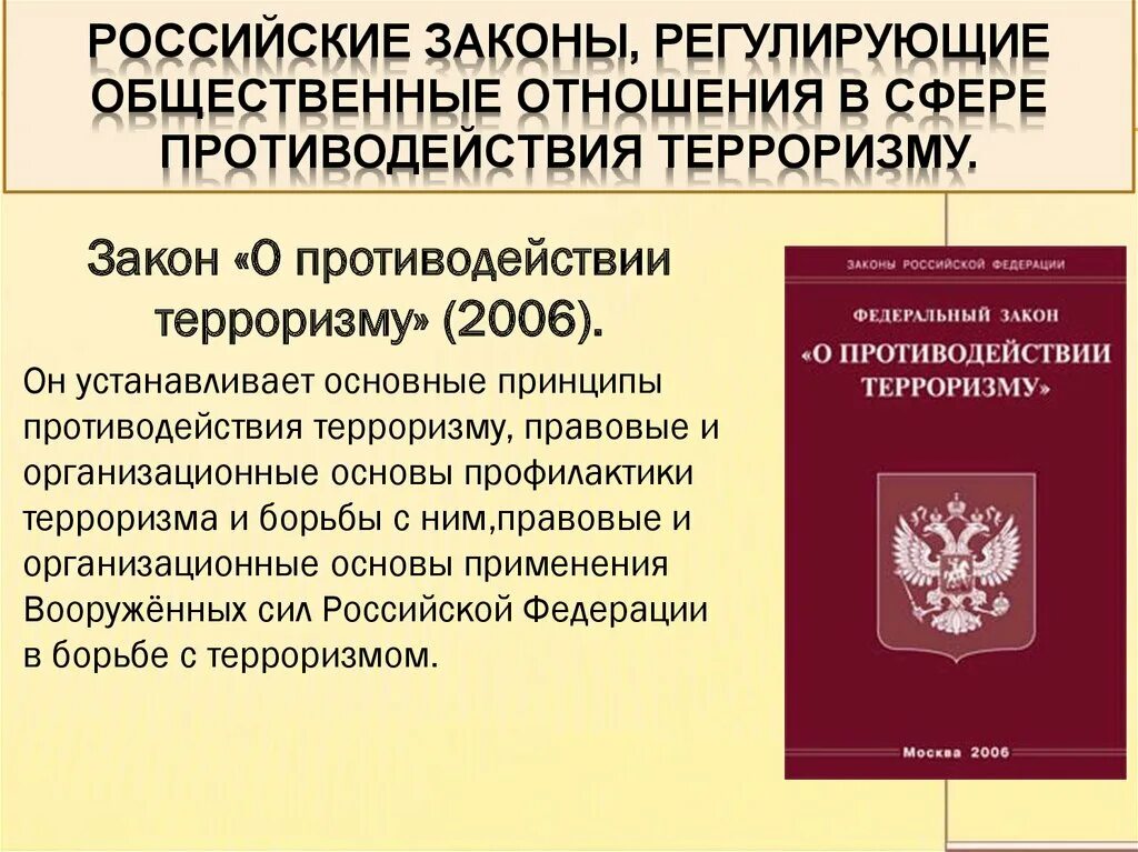 Документов составляет правовую основу противодействия терроризму. Законы регулирующие общественные отношения. Российские законы. Законы о регулировании гражданских отношений. Законопроект регулирует.