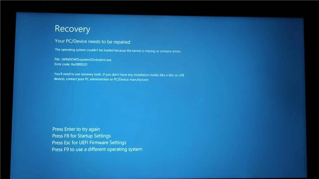 Ошибка ntoskrnl exe windows. Ошибка ntoskrnl exe windows
