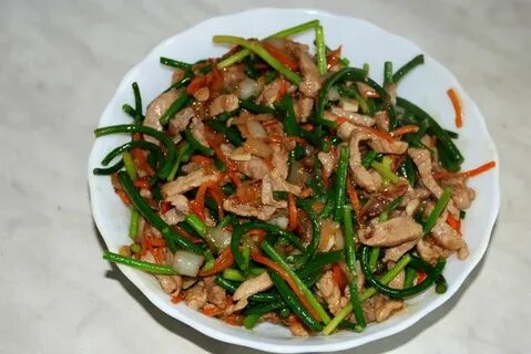 Салат чеснок с мясом
