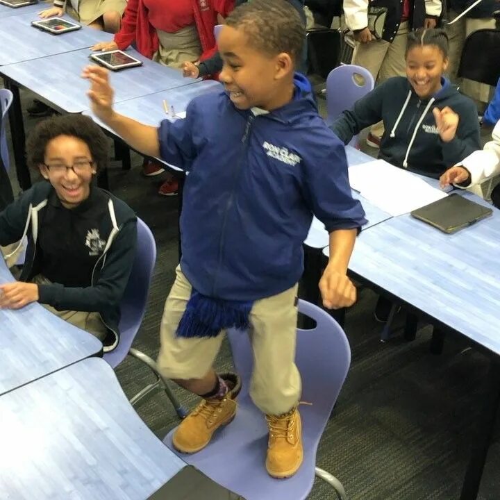 She was getting from school