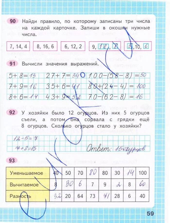 Математика 3 класс рабочая тетрадь 59. Математика 2 класс рабочая тетрадь стр 1часть стр 59. Математика 2 класс рабочая тетрадь Моро стр 59. Математика 2 класс рабочая тетрадь 1 часть Моро стр 59. Математика 2 класс рабочая тетрадь 1 часть стр 59 упр 90.