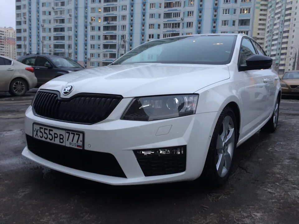 Skoda Octavia RS a7 Рестайлинг. Бампер Skoda Octavia a7 RS.