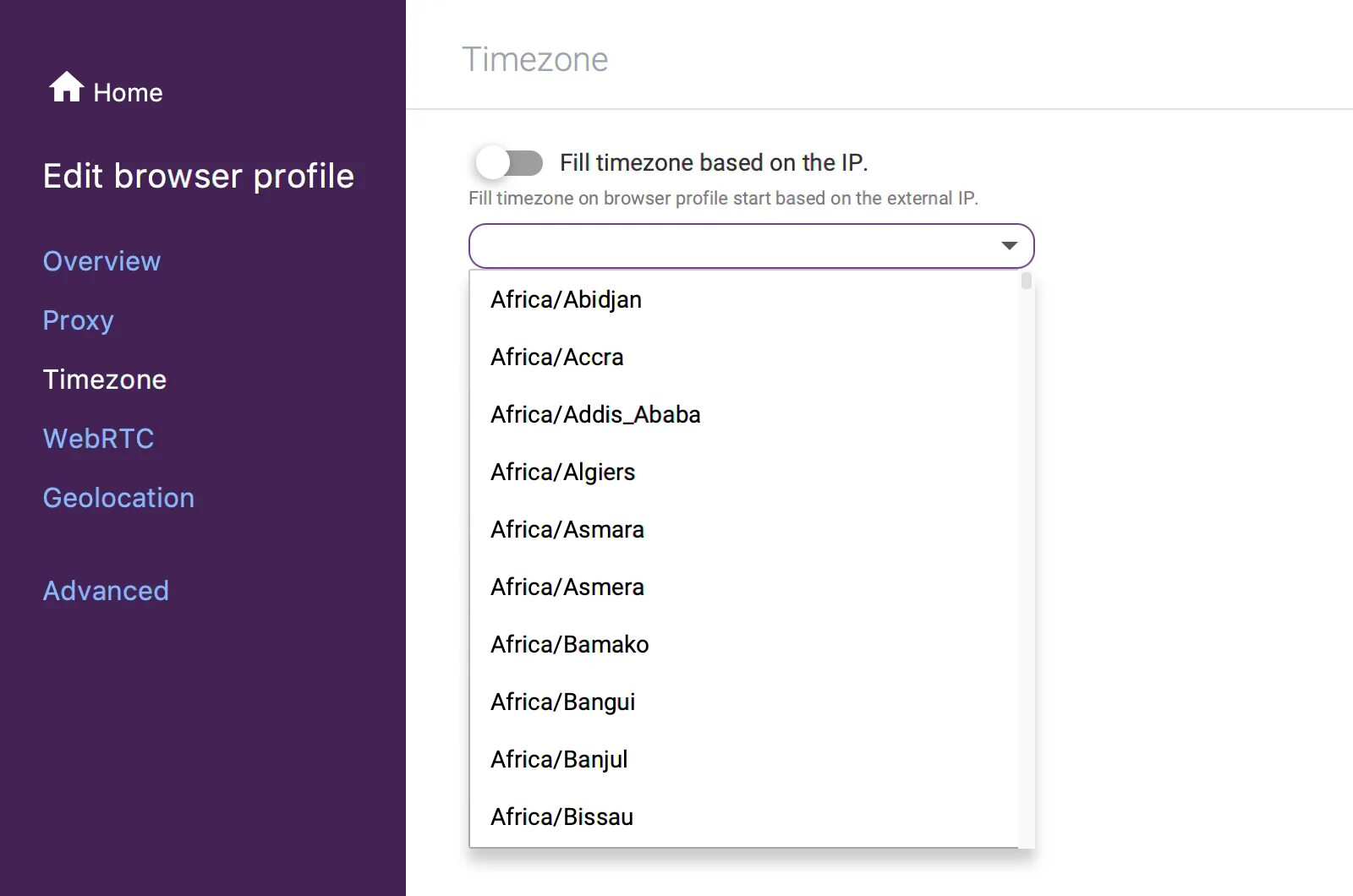 Request while getting browser profile data
