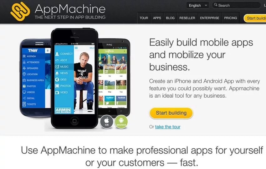 APPMACHINE. Конструктор мобильных приложений. Step приложение. The best mobile app Builder.