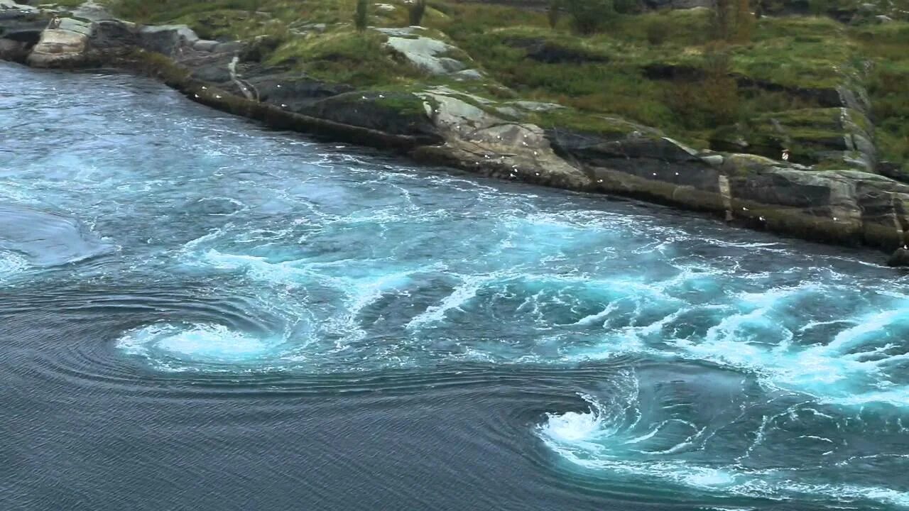 Сальстраумен (Saltstraumen), Норвегия. Водоворот Сальстраумен. Водоворот мальстрём, Норвегия. Сальтстремен водоворот. Течение будней