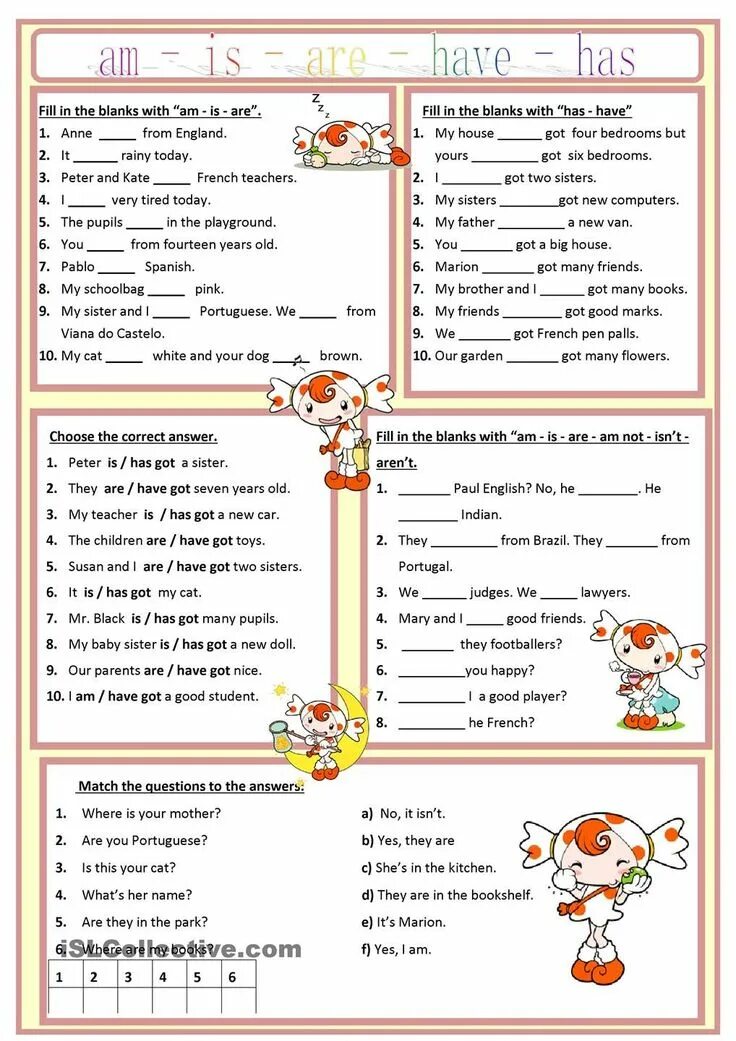 Have is can test. Have has упражнения Worksheets. Глагол to have Worksheets. Задания на to be и have got. Had was were упражнения.