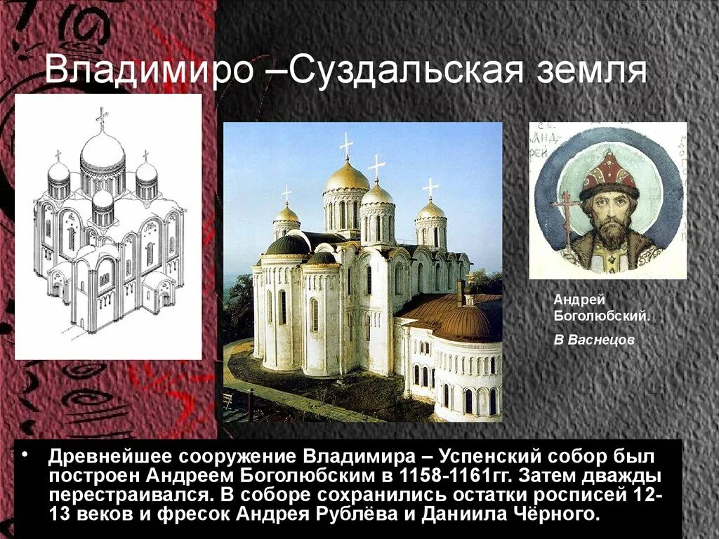 Церкви Владимиро Суздальского княжества 12 века. Владимиро-Суздальское княжество 13 век. Культура Владимиро Суздальской земли 12 13 века. Киевское княжество культурные объекты