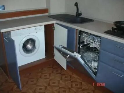 Можно ставить стиральную машину на кухне