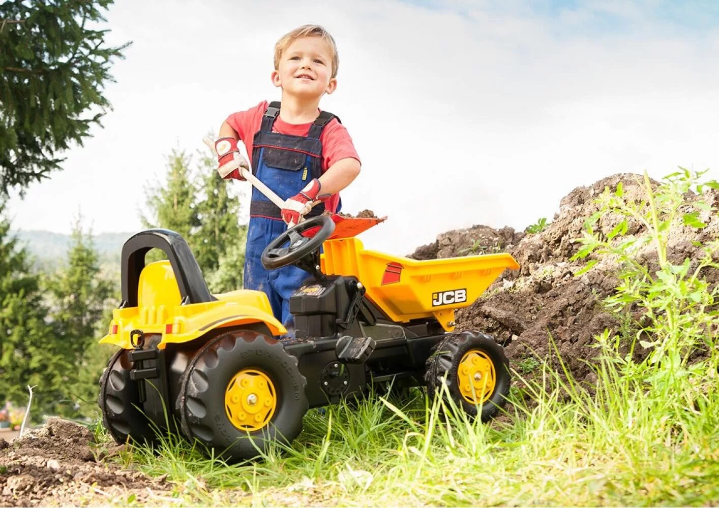 Детские трактора для детей. Веломобиль Rolly Toys Kid Dumper JCB. Детский трактор Dumper Dumper. Детский трактор JCB. Rolly Toys.