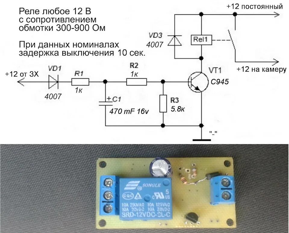 Задержка времени отключения