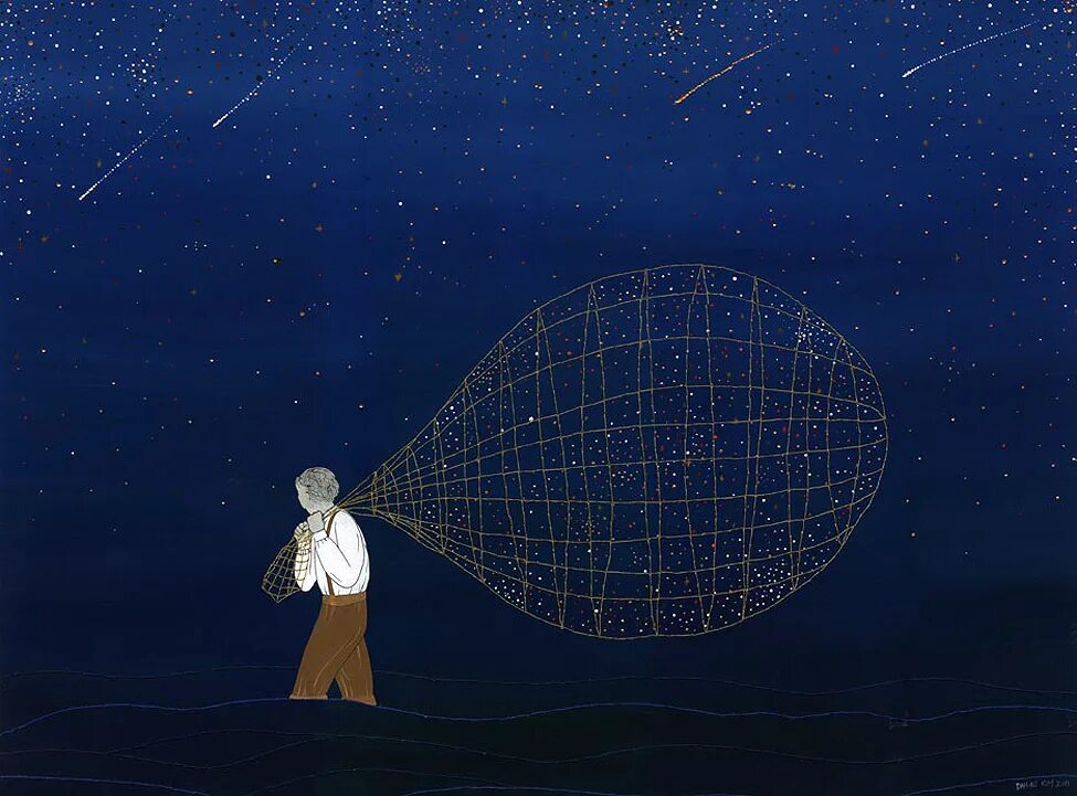 Above the stars in the field