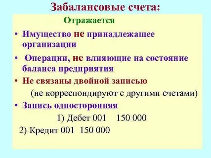Забалансовые счета бюджетного бухгалтерского учета